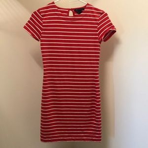 French Connection Red Striped Dress